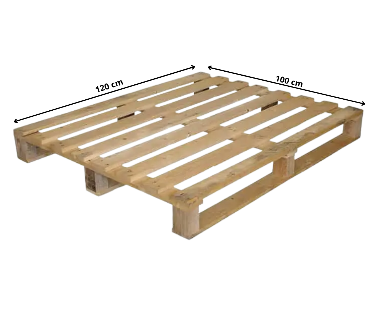 Blockpalette aus Holz – stabile Palette 120x100 cm für Industrie und Transport