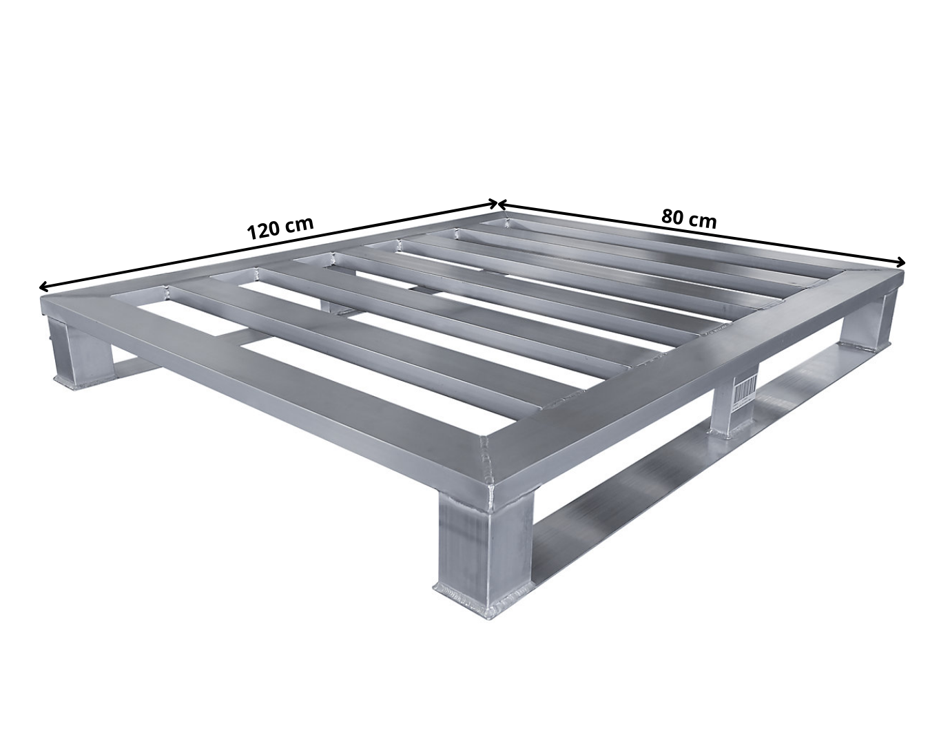Metallpalette im Lager – robuste Schwerlastpalette aus Stahl für Industrie und Export